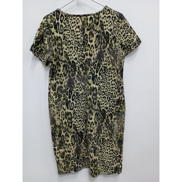 Women With Control Womens Animal Print T-Shirt Dress Medium Multi V-Neck - Picture 8 of 8